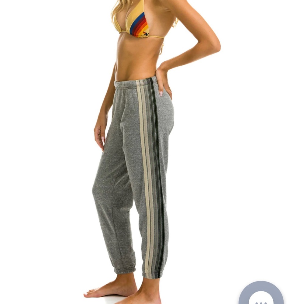 grey striped aviator nation sweatpants SIZE M